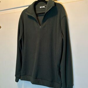 COOFANDY Men's Quarter Zip Sweater Casual Knit Pullover Medium